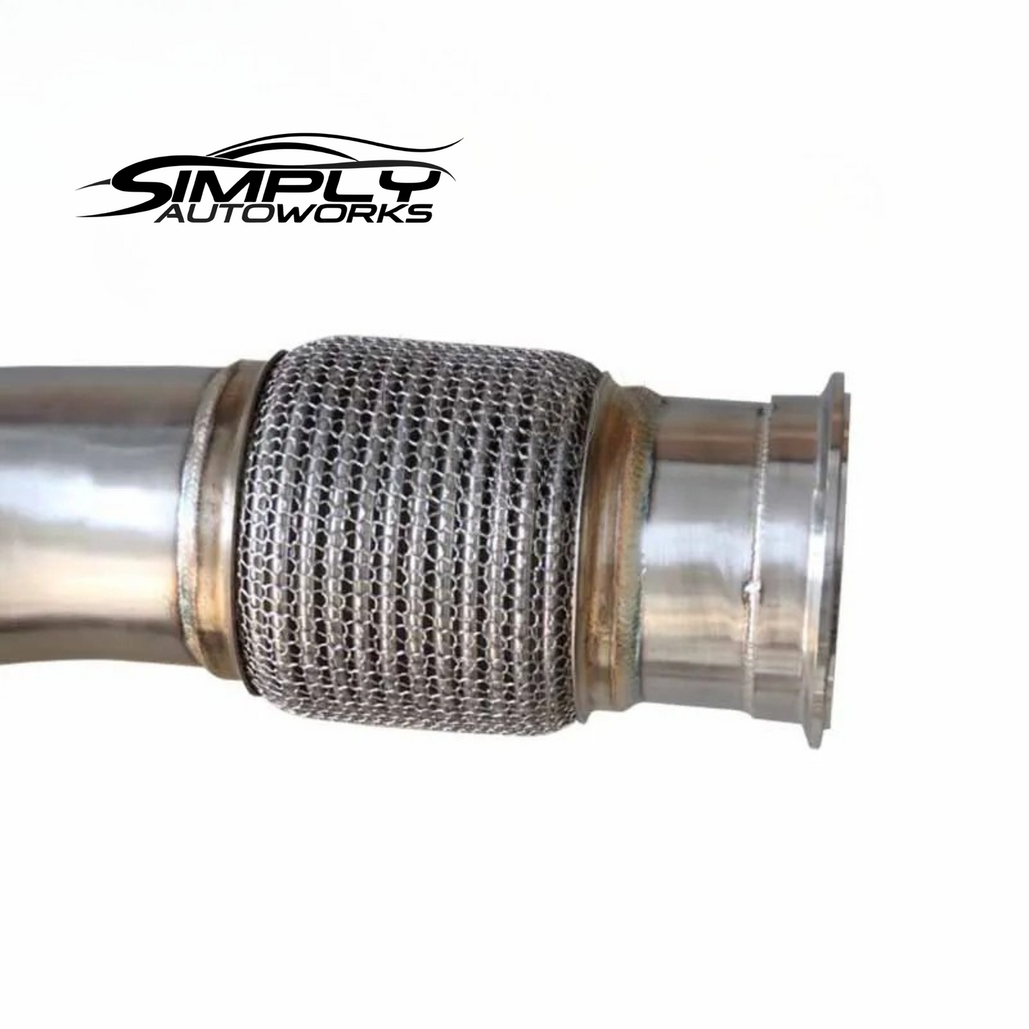 SAW RS3 TTRS 3.5 Inch Catless Single Downpipe/Midpipe Combo