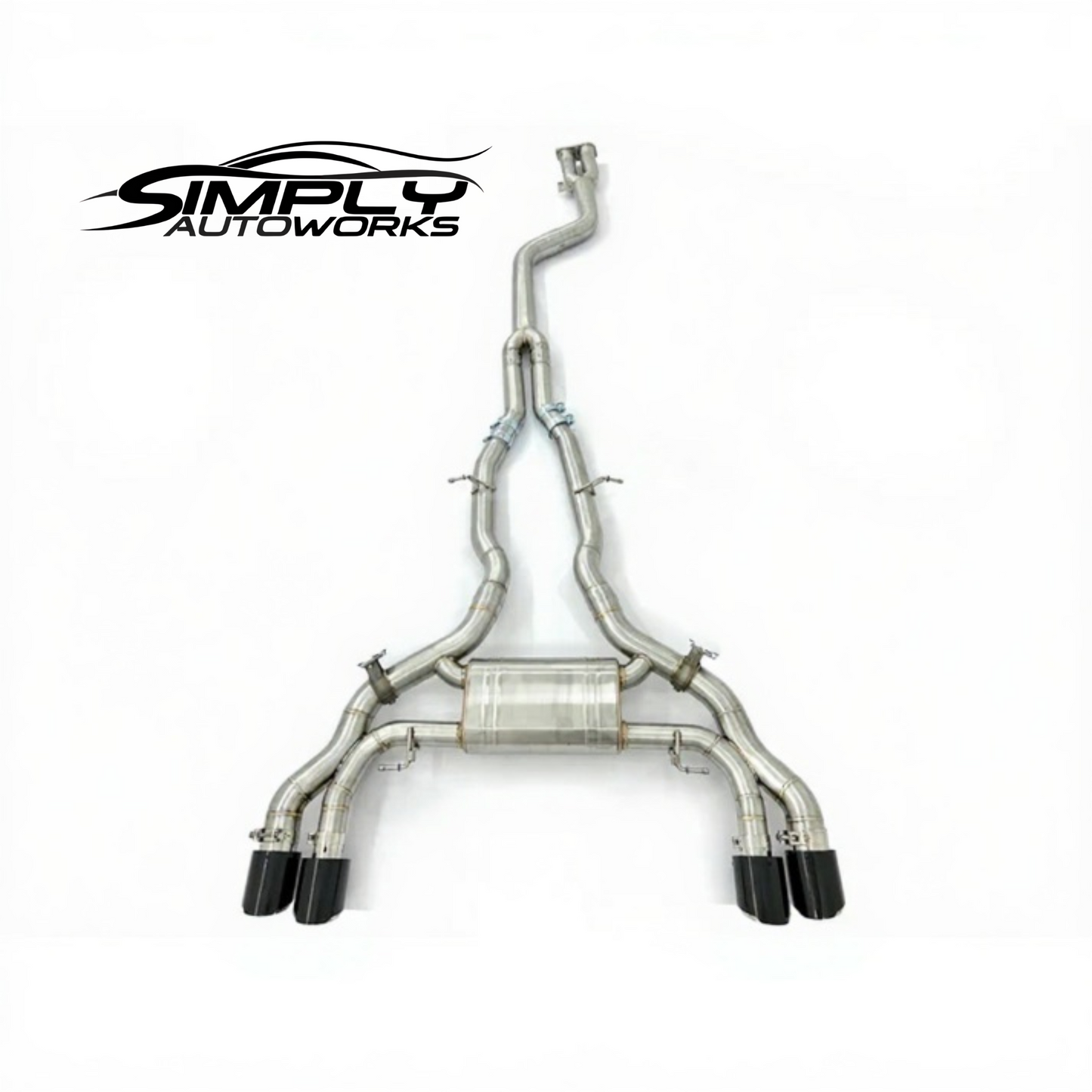 SAW X3M/X4M Single Midpipe Exhaust Stainless
