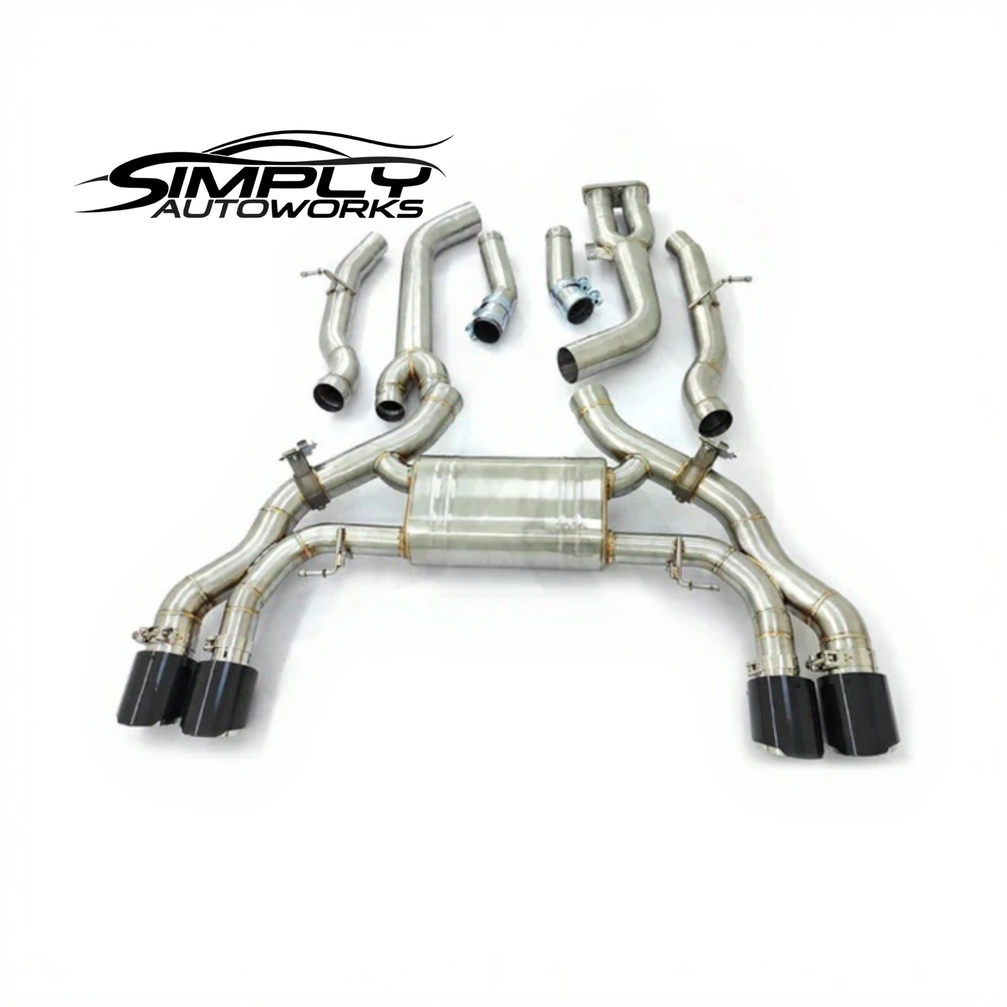 SAW X3M/X4M Single Midpipe Exhaust Stainless