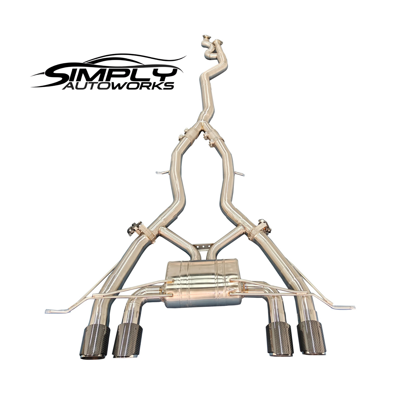 SAW G8X M3 M4 Single Midpipe Valved Catback Exhaust