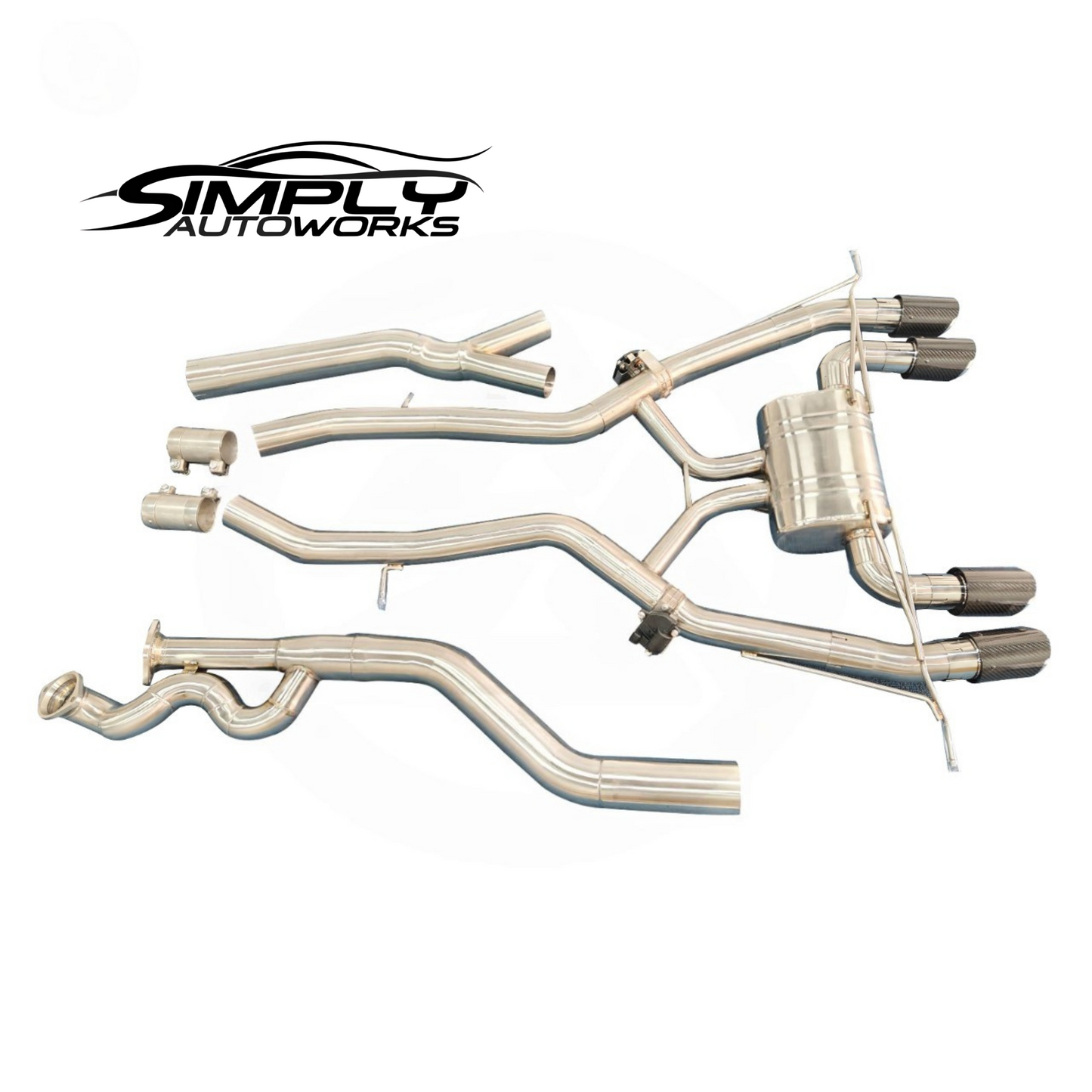 SAW G8X M3 M4 Single Midpipe Valved Catback Exhaust