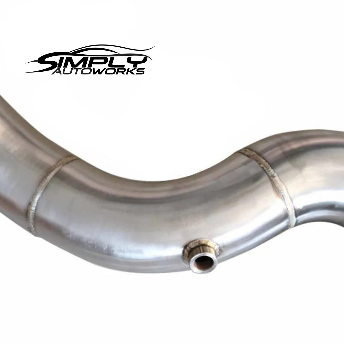 SAW RS3 TTRS 3.5 Inch Catless Single Downpipe/Midpipe Combo