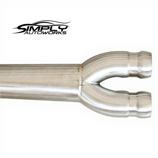 SAW G8X M3 M4 Two Piece Non-Resonated Midpipe with Brace