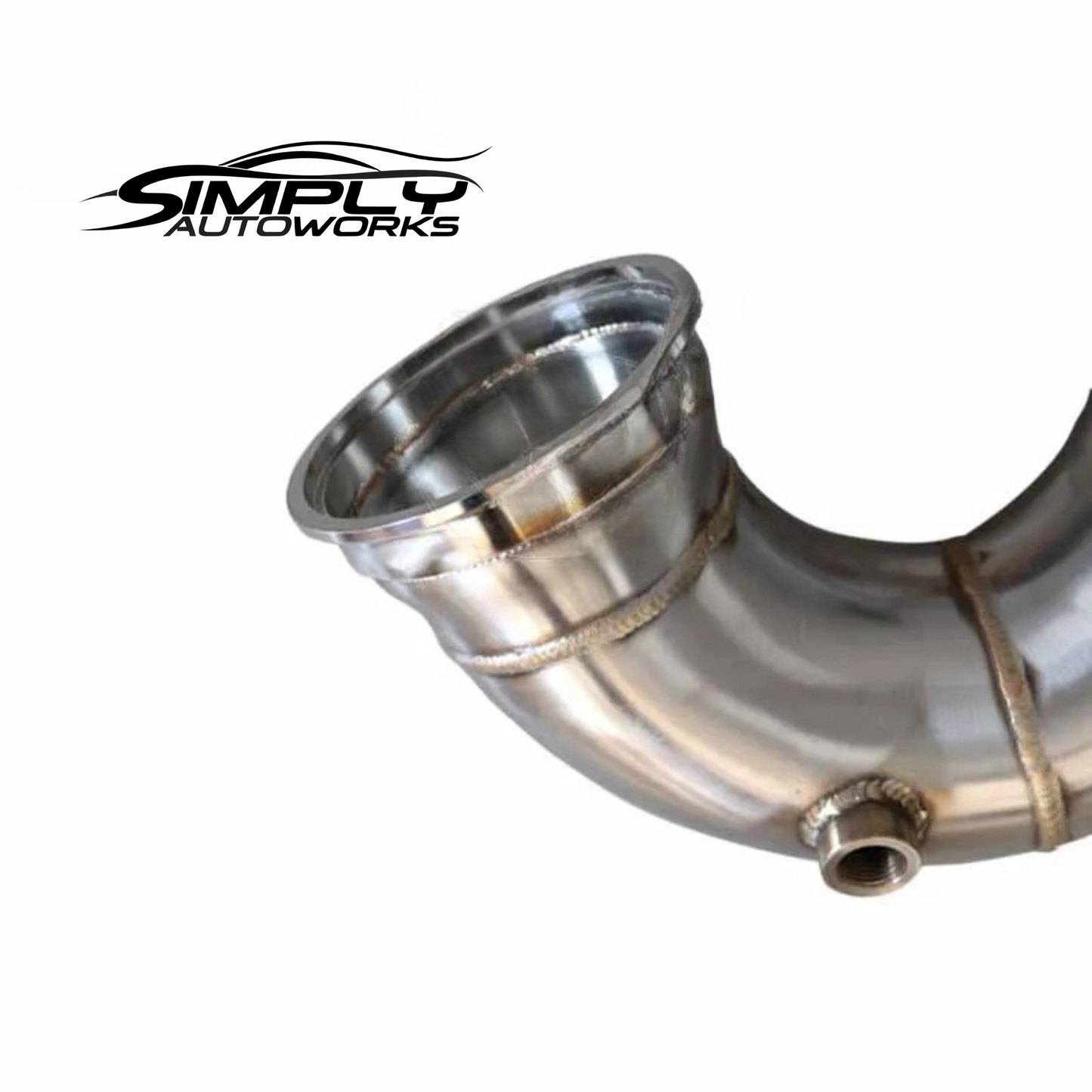 SAW RS3 TTRS 3.5 Inch Catless Single Downpipe/Midpipe Combo