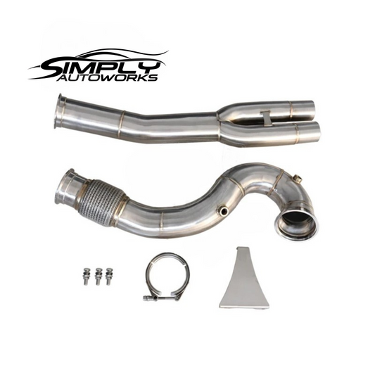 SAW RS3 TTRS 3.5 Inch Catless Single Downpipe/Midpipe Combo