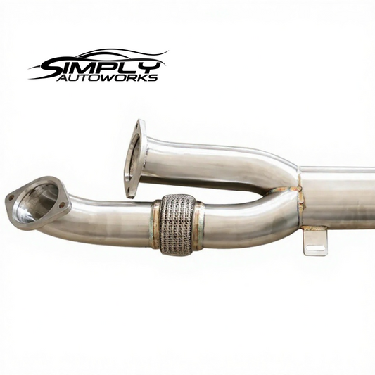SAW G8X M3 M4 Two Piece Resonated Midpipe with Brace